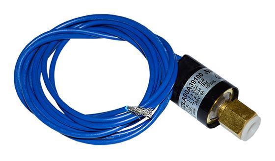 Presostato mini Eliwell baja presión, NA; 1,7 - 2,7 [bar], auto, SPST, abocardado 1/4" SAE