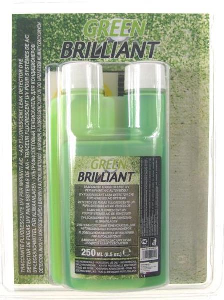 Errecom Green Brilliant 250 ml, cercafughe UV per impianti di condizionamento, colore verde