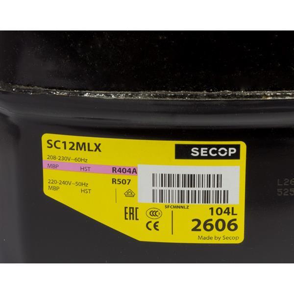 Sprężarka SECOP / Danfoss SC12MLX, MBP - R404a/R507, 220-240V, 104L2606