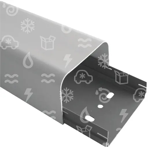 Rörgenomföring med topplock, 65 x 50 x 2000 mm, självsläckande PVC (förpackning med 14 st.)