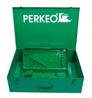Maletín de instalador de chapa de acero PERKEO para herramientas y medios auxiliares, personalizable, con cerradura