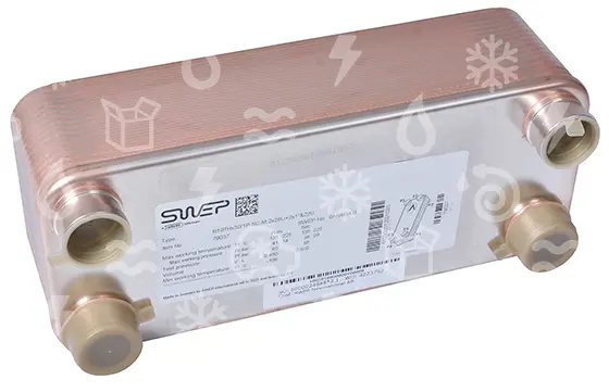 Platenwarmtewisselaar SWEP, B10THx30/1P-SC-S, 4x1".