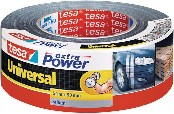 Tesa textieltape universeel 50mm/50 grijs