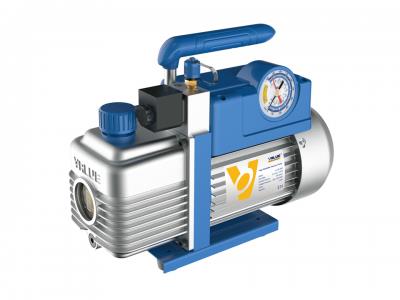 Value V-i220-R32, dwustopniowa pompa próżniowa 51 l/min z wakuometrem i zaworem elektromagnetycznym