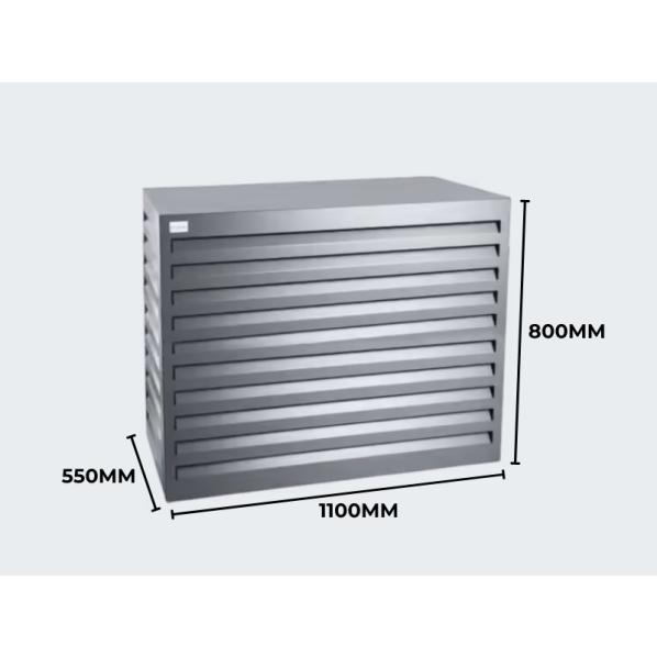Evolar Climatisation & Pompe à chaleur Boîtier léger anthracite aluminium M, 800x1100x550 MM