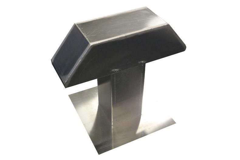 Dakdoorvoer 200x200 - 2 aluminium uitlaten