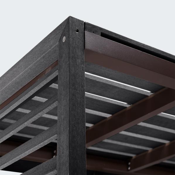 Evolar luftkonditionerings- och värmepumpshus Charcoal Grey WPC Tower, 1600x1200x650 MM