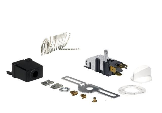 THERMOSTAT DANFOSS KIT N°6 - 077B7006, capillaire buis 2300 mm, warmte -10/-17, koude -24/-34,5°C voor VRIJSTAANDE KABINET MET SIGNAALTOON