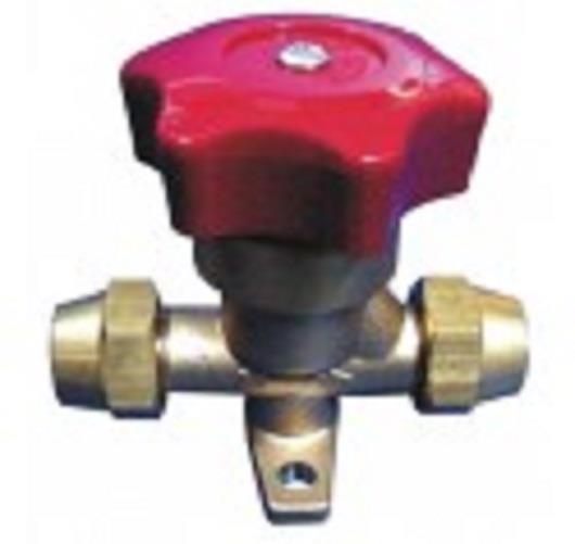 Shut-off valve Flare connections 5/8" SAE with flare nuts