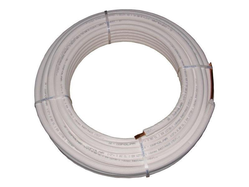 Tubo CU preaislado d = 1/2" (12 mm), espesor de pared 1,0 mm, rollo de 50 m