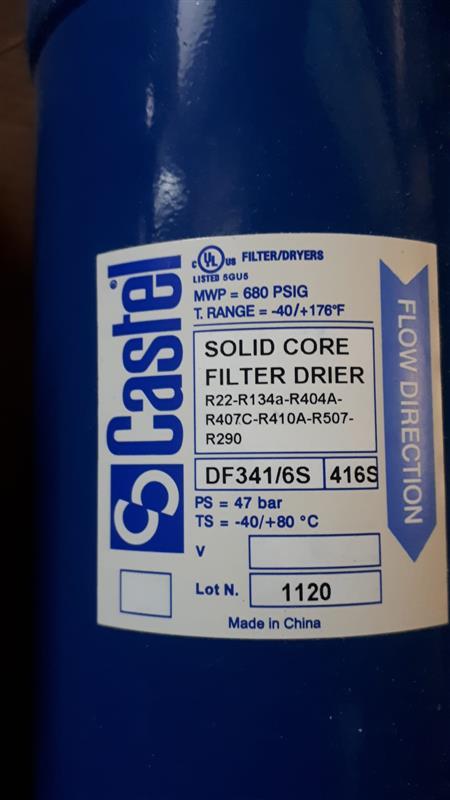 Filtr osuszacz CASTEL DF341/6S przyłącze oleju 3/4" ODS