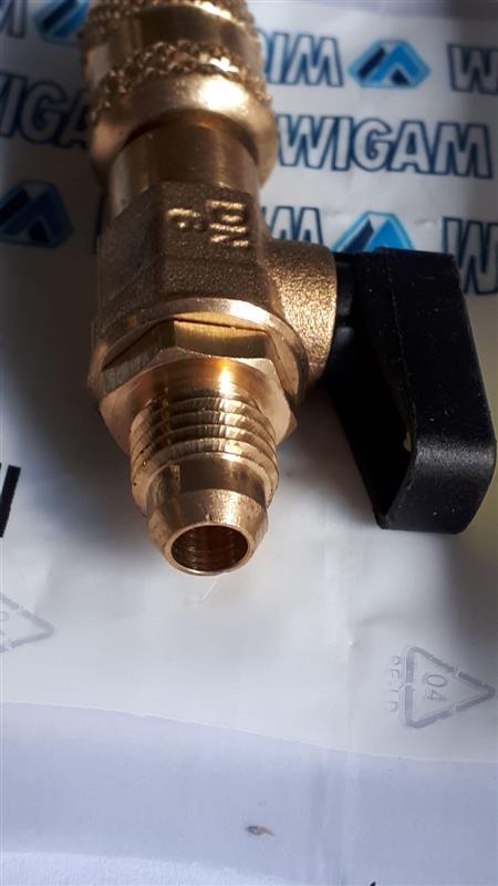 Adattatore bottiglia per R290 1/2''-16 ACME SX 1/4'' SAE