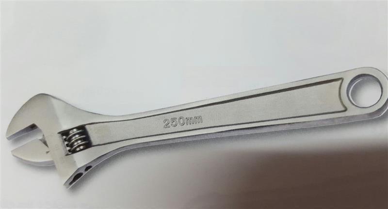 Rolling fork spanner, English rolling fork spanner, size 8", length 200 mm, max. jaw opening 24 mm, to DIN 3117