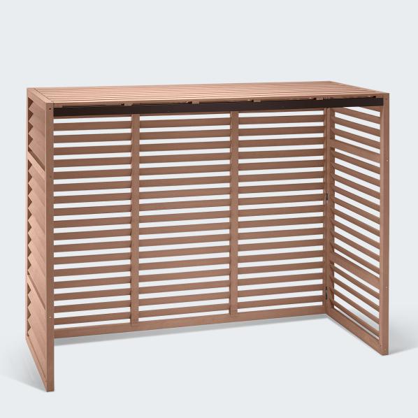 Evolar luftkonditionerings- och värmepumpshus Tropical Teak WPC XL, 1300x1700x750 MM