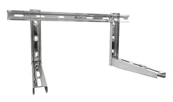 Soporte simple premontado L = 480 mm, H = 400 mm, capacidad de carga 80 kg, acero inoxidable, NICCONS