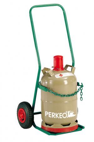 PERKEO propane steel cylinder trolley for 1x 11 kg cylinder