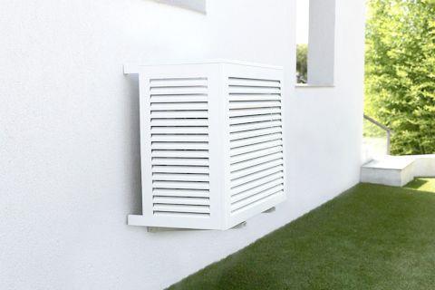 Protective grille - ALUMINIUM PAINTED RAL 9010 - MEDIUM - 835X1050X510-610 mm