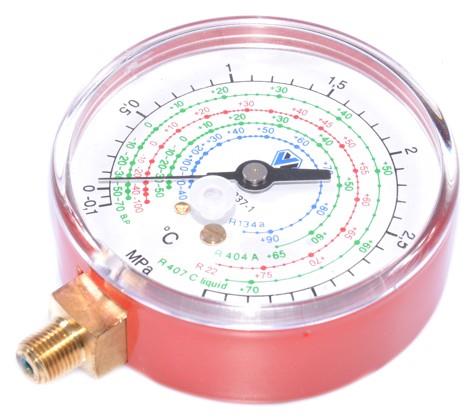 Manómetro de alta presión - seco WIGAM, 60 mm, R22, R134a, R404A, R407C