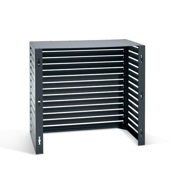 Evolar luftkonditionerings- och värmepumpshus Mörk antracit aluminium L, 1100x1200x650 MM