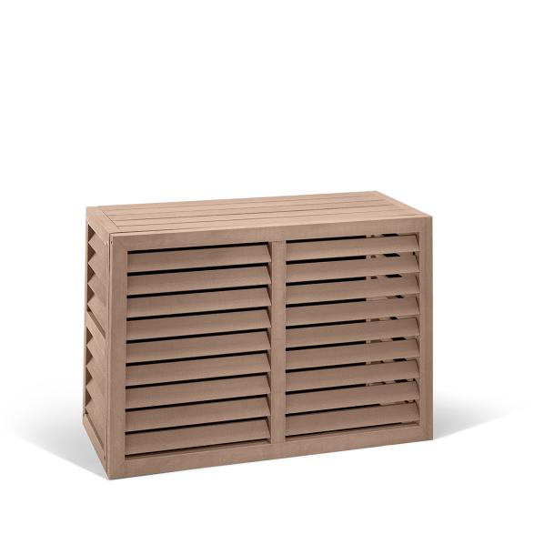 Evolar luftkonditionerings- och värmepumpshus Tropical Teak WPC XS, 600x900x400 MM
