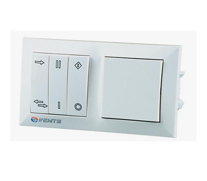 Installation de ventilation KWL (ventilation contrôlée des pièces d'habitation) DuoVent Standard RA-50 avec tube rond de Ø150 mm et clapets de fermeture, avec commande, débit max. 50 m3/h