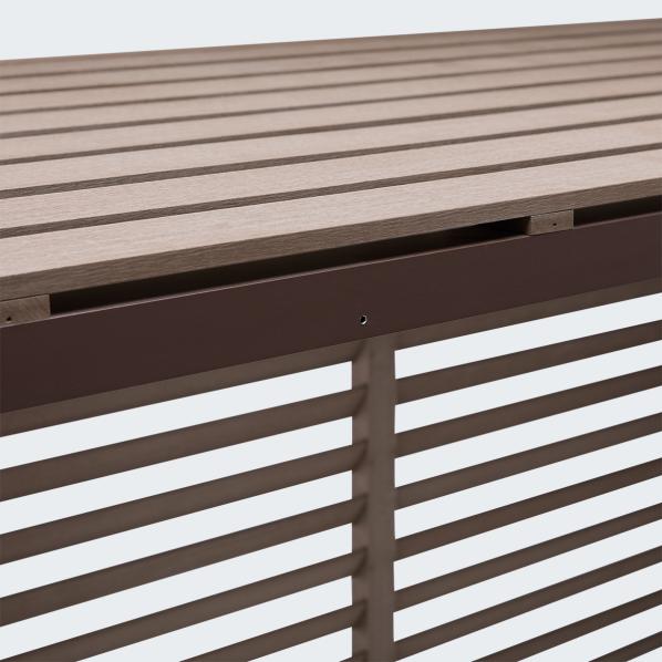 Evolar Climatisation & Pompe à chaleur Walnut Grey WPC Tower, 1600x1200x650 MM