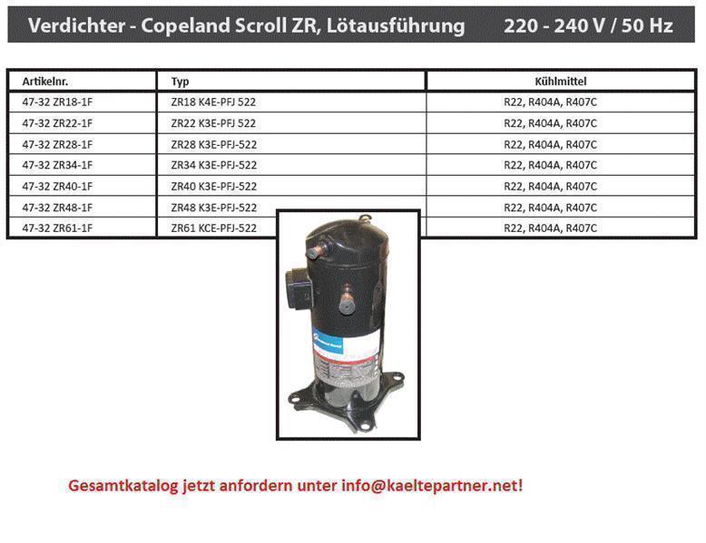 Compressor Copeland ZR40K3E PFJ 522