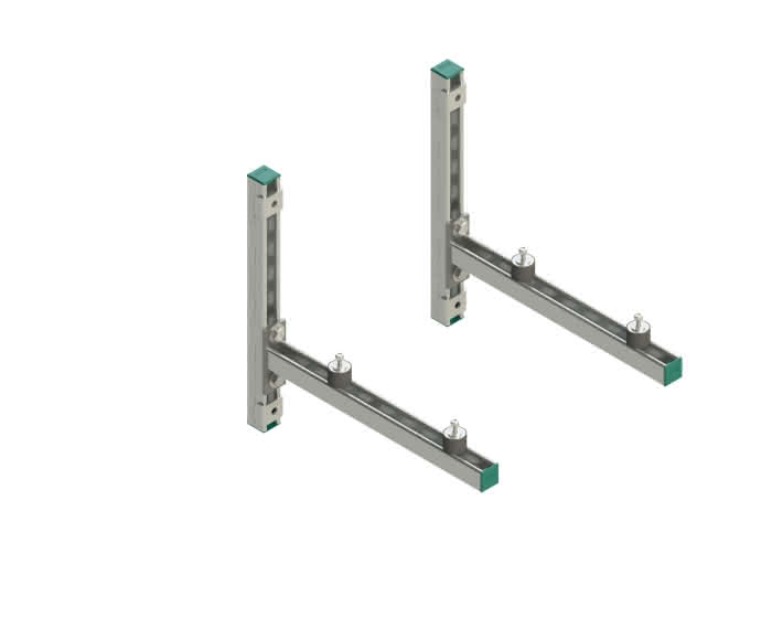 Kit de consoles de rail Walraven 38/40 800mm, charge max. 800 Fa,z (N)