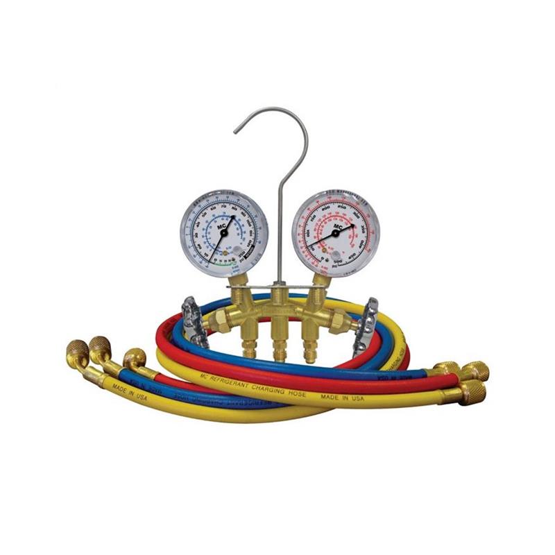 Aide-monteur en laiton 80mm Manomètre R410A .3-90 + 2, coffret