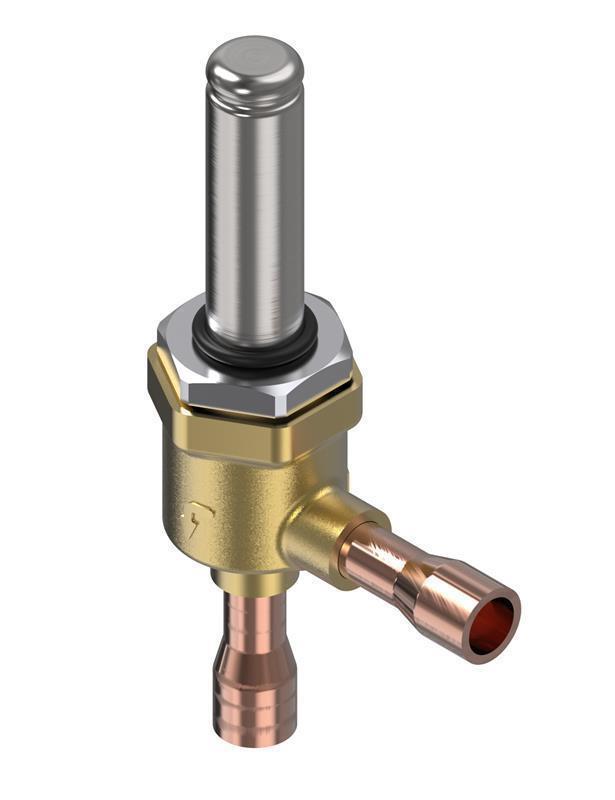 Elettrovalvola Danfoss EVT 1.2, R744, NC, angolo 3/8" ODF, MOP 140 bar