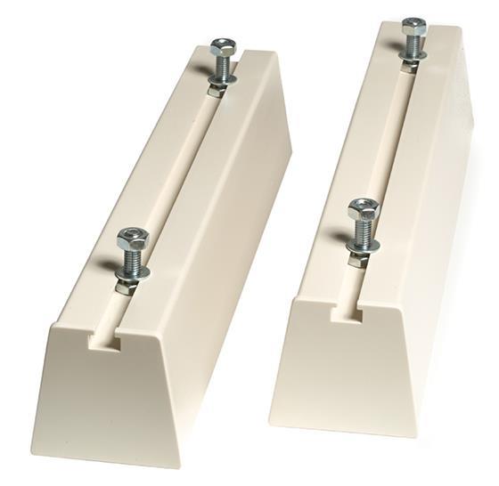 Soporte de suelo, L = 450 mm, H = 80 mm, montaje en superficie, par, capacidad de carga 300 kg, RAL1013