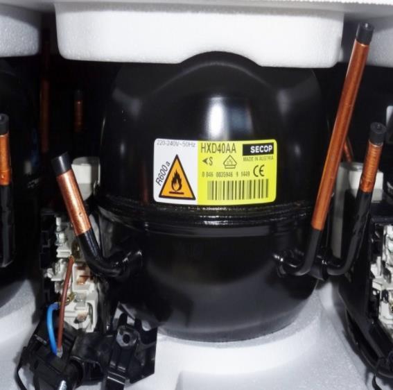 Sprężarka SECOP / Danfoss HXD40AA, LBP - R600a, 220-240 V, 50 Hz