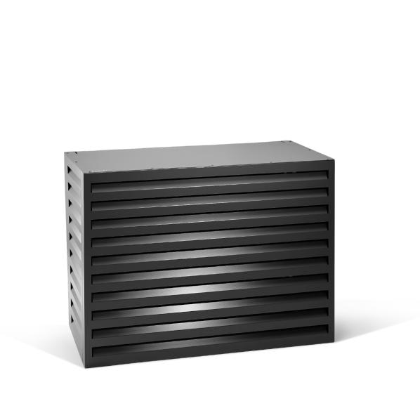 Alloggiamento per climatizzatore e pompa di calore Evolar in alluminio nero M, 800x1100x550 MM