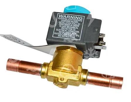 Zawór elektromagnetyczny Castel R290, NC, lutowany 10 mm ODS, z cewką, 1068EX/M10A6