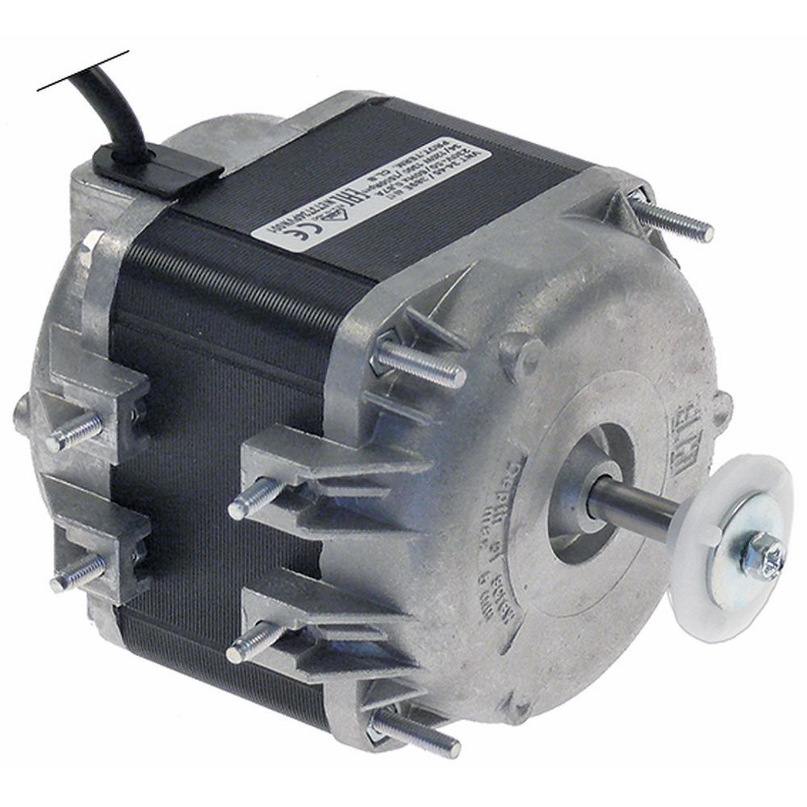 electric motor, induction motor, metal housing, shaft, fasteners