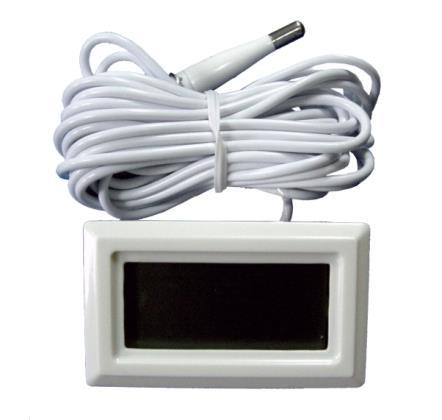 Digital thermometer, 1.5V G13, -40/+50°C. Resolution 0.1st, probe 3.