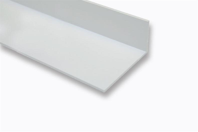 Profil montażowy w kształcie litery L z PVC - 60x60x2 mm - biały - L=4 m, pełne opakowanie 40 m