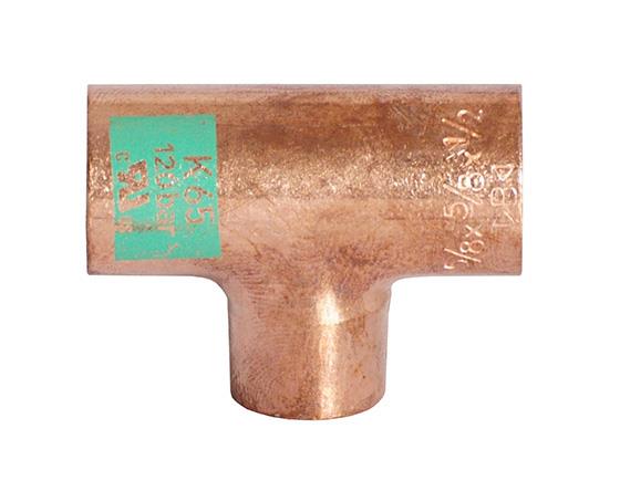 Cu T-reducer K65, female, 1/2" x 1/2" x 1/2", 12 x 12 x 12 mm