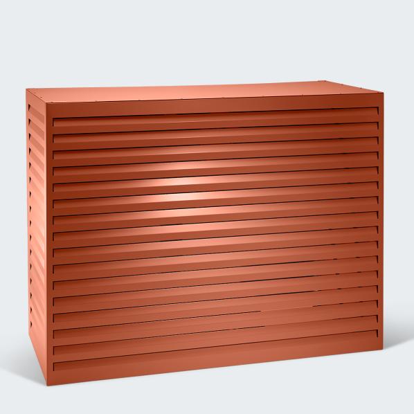Evolar luftkonditionerings- och värmepumpshus tegelröd aluminium XL, 1300x1700x750 MM