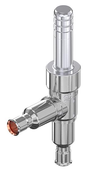 Elettrovalvola Danfoss EVUL 4, R744 / CO2, NC, angolo 1/4" ODF