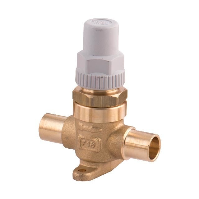 Castel 6420/M22 Kulowy zawór odcinający z kołpakiem ochronnym, przyłącze lutowane 22 mm, bez Schradera