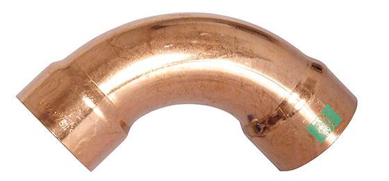 Codo de cobre K65, 90° interior/exterior, 3/8", 10 mm