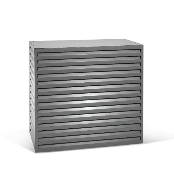 Carcasa Evolar para aire acondicionado y bomba de calor Aluminio antracita claro L, 1100x1200x650 MM