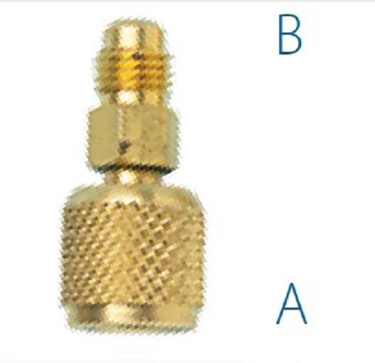 Adaptador recto, 3/16" SAE x 1/4" SAE con levantaválvulas WIGAM RG183