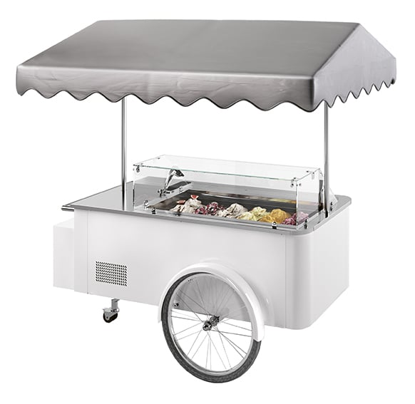 Carrello porta gelati Nordcap Isa CARRETTINO BIANCO
