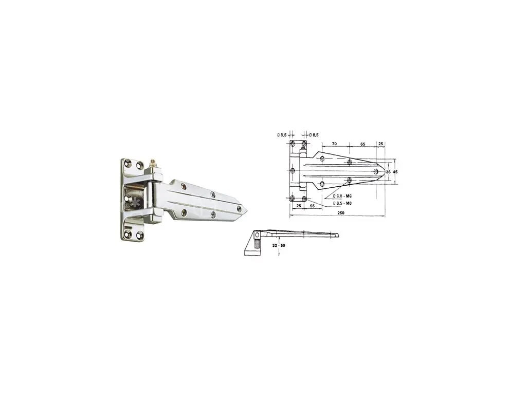 Bisagra para puerta de frigorífico, metálica, universal