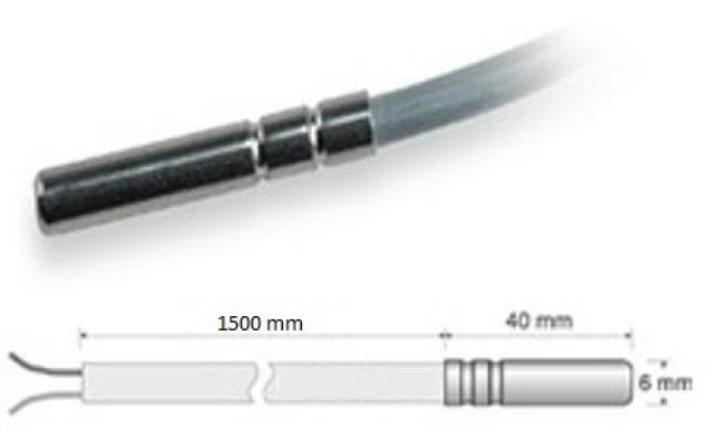 Sensore PTC Dixell SN6S0150, 6 x 40 mm, lunghezza cavo 1,5 m