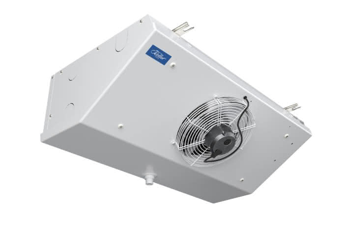 Enfriador de aire de techo DLKT 721 EC, 0014617, para refrigerante A2L / A3 LA=7 mm, caudal de aire: 970 m³/h, , con calefactor de desescarche