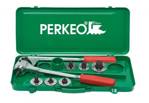 PERKEO pipe expander set in sheet steel box metric, 10-12-15-16-18-22 mm