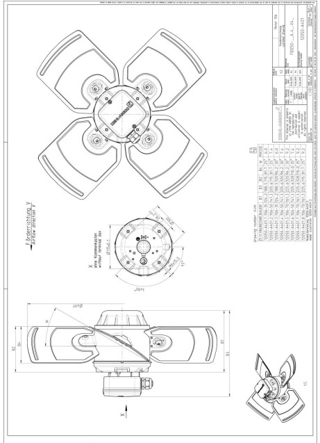 ZIEHL ABEGG axialfläkt FB050-SDA.4C.V4L 124694, 3~, 400V, D/Y 50Hz, D = 50cm